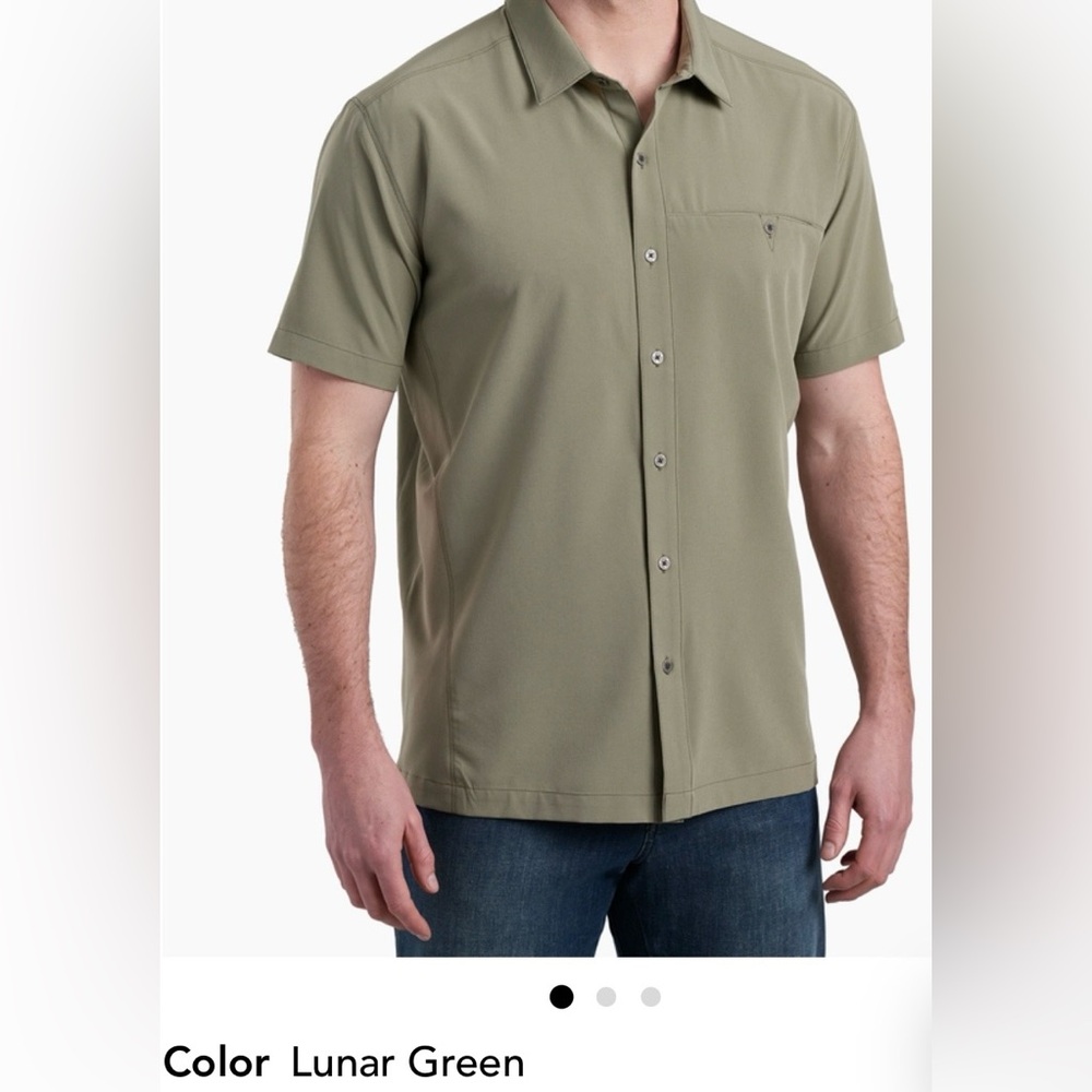 KUHL Renegade men’s long sleeve button down shirt, lunar green color, large - Picture 5 of 5